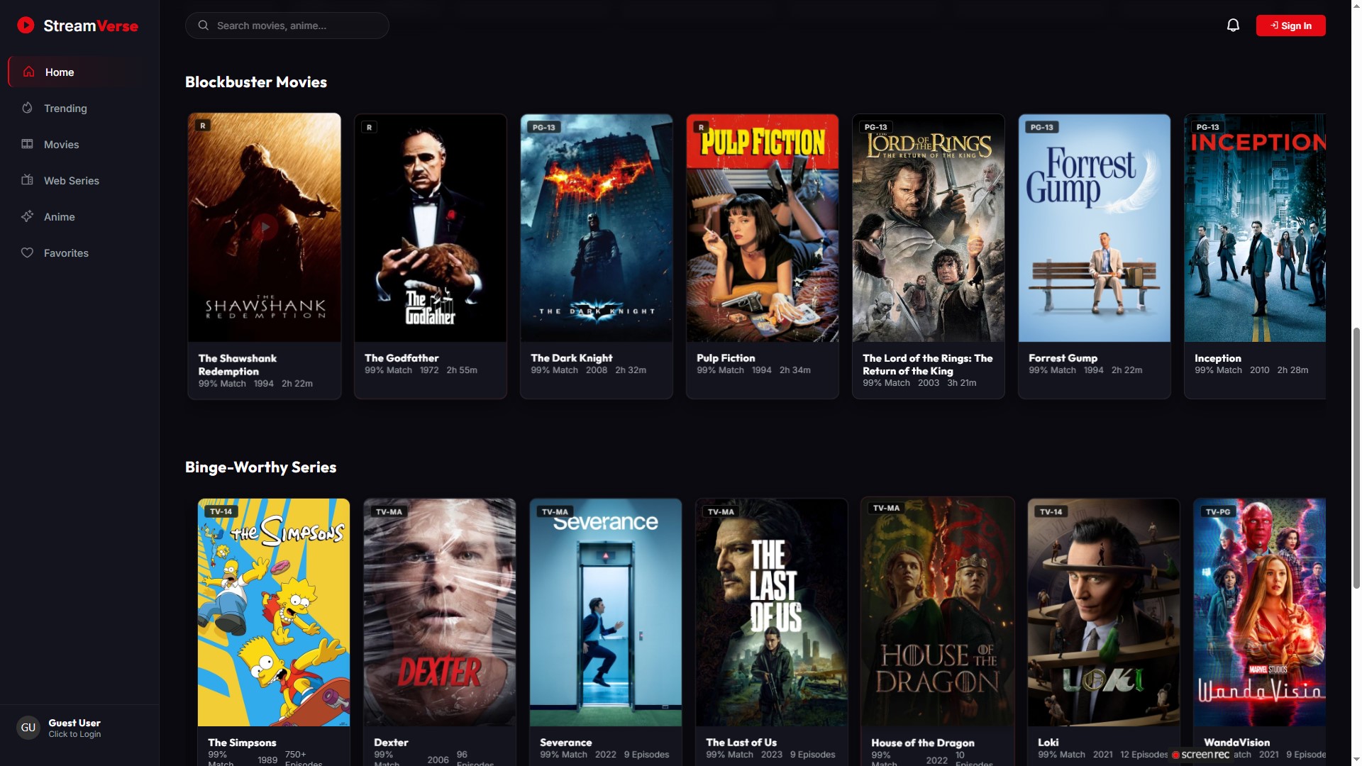 StreamVerse Platform